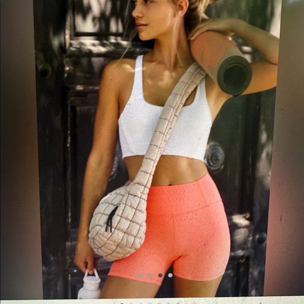 Free People Movement Never Better 5” Bike Shorts in Neon Coral